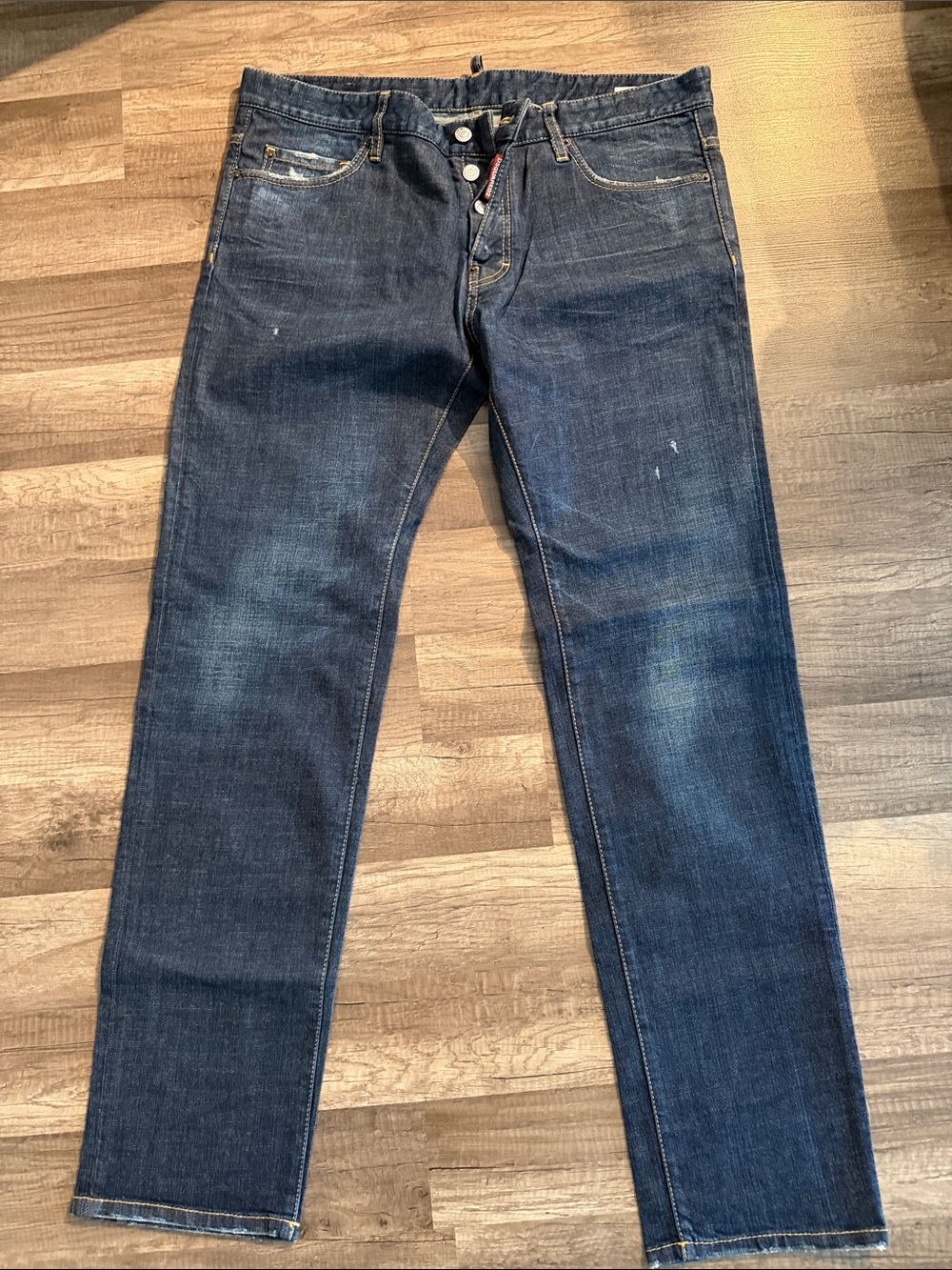 DSQUARED Men's Slim Straight Dark Blue Jeans